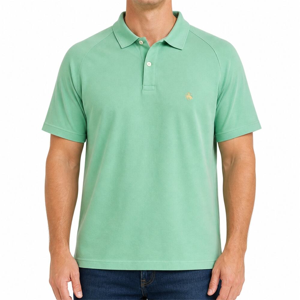 Brooks Brothers 346 Polo Shirt Mens XL Green 100% Cotton Short Sleeve Golf
